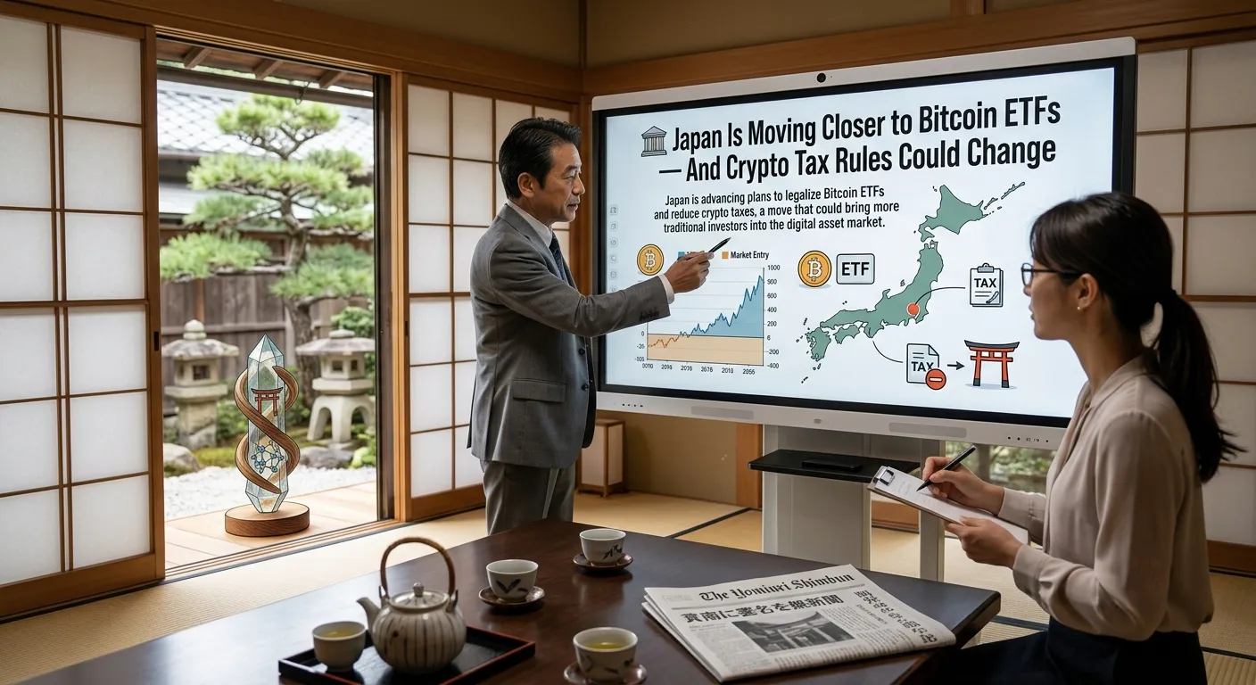 🏛️ Japan Is Moving Closer to Bitcoin ETFs — And Crypto Tax Rules Could Change